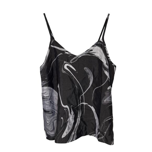 ATHLETA Calm Cool Cami Sleep Top Women's Sz Small Black Grey Swirls Light Loose - Picture 3 of 13
